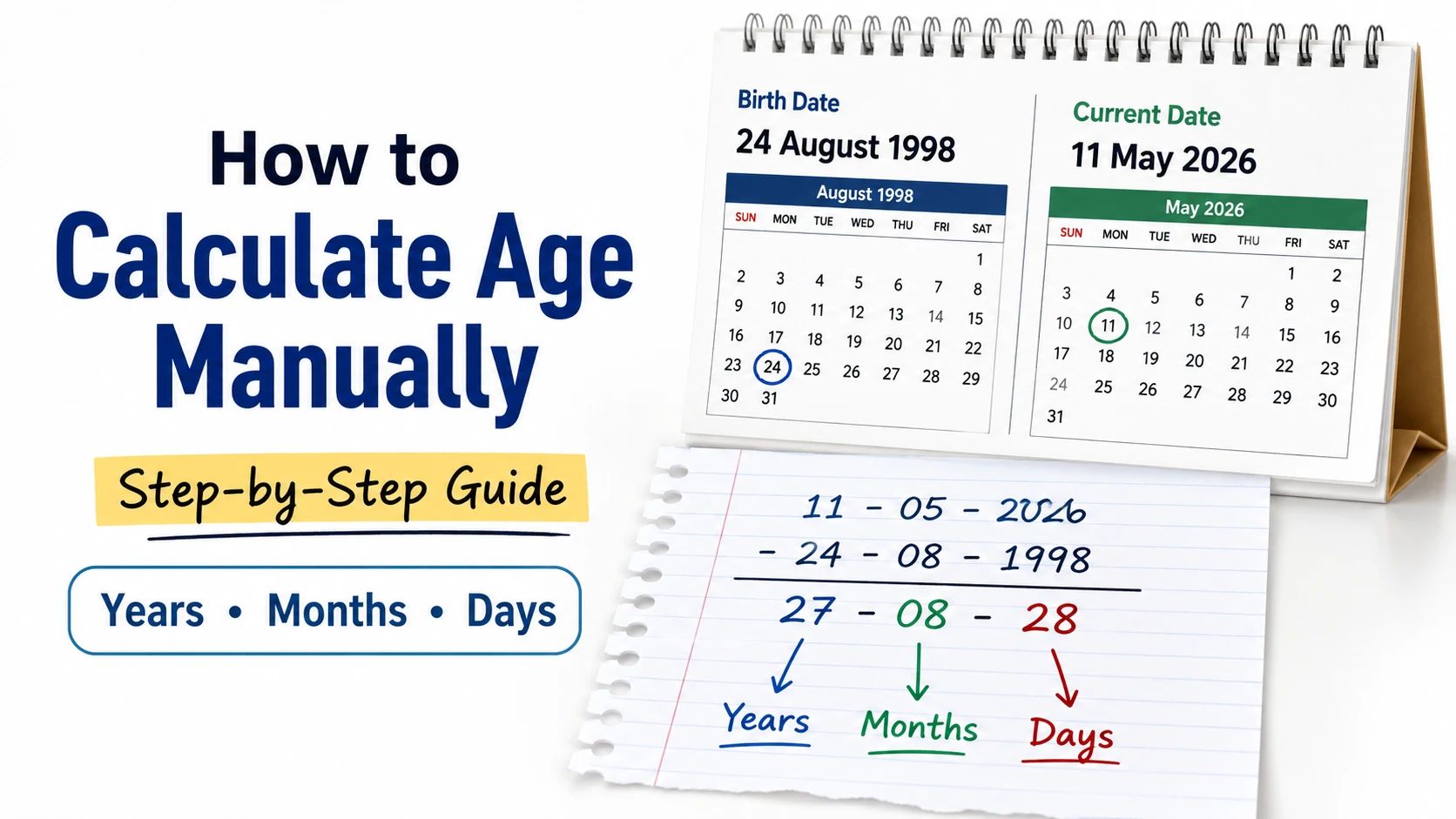 How to Calculate Age Manually | Step-by-Step Guide