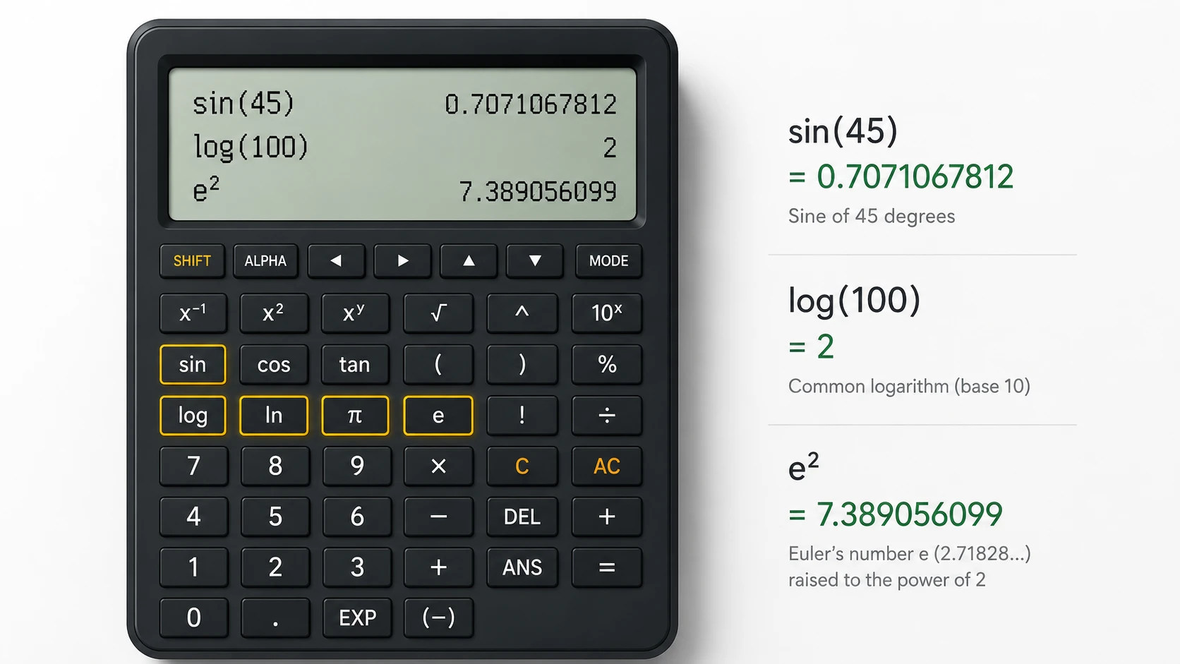 Scientific Calculator Functions Explained (sin, log, ln)
