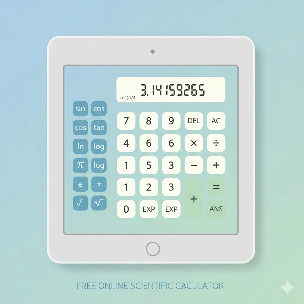 Free online scientific calculator showing advanced math functions and instant calculation results